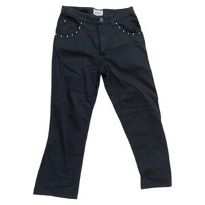 JR-S.COM STUDDED BLACK JEANS PANTS-Women’s Size‎ 3/4